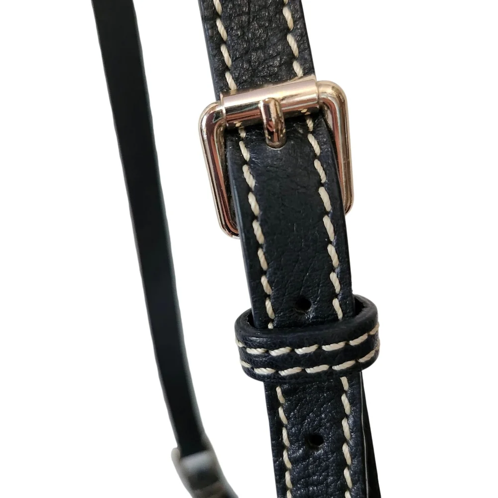 Dooney & Bourke Pebble Grain Black Crossbody Bag Leather Purse Zip‎ Pocket